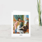 Meisjes bij het schilderen van Pierre Auguste Kaart (Achterkant)