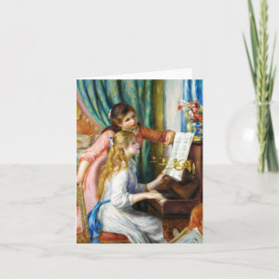 Meisjes bij het schilderen van Pierre Auguste Kaart