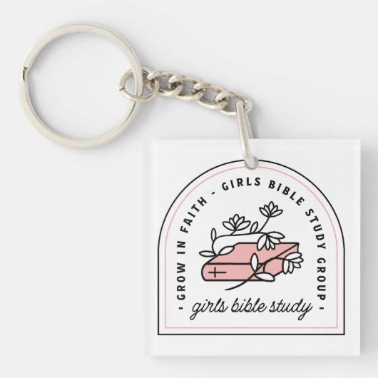 Meisjes bijbelstudiegroep leesgroep esthetisch sleutelhanger (Voorkant)