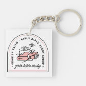 Meisjes bijbelstudiegroep leesgroep esthetisch sleutelhanger (Achterkant)