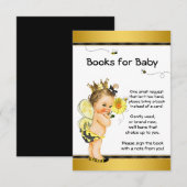 Meisjes Bijen Breng Een Boek Baby shower Inserts Kaart (Voorkant / Achterkant)