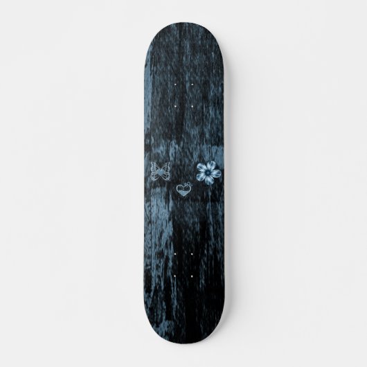 meisjes blauw grunge skateboard (Voorkant)