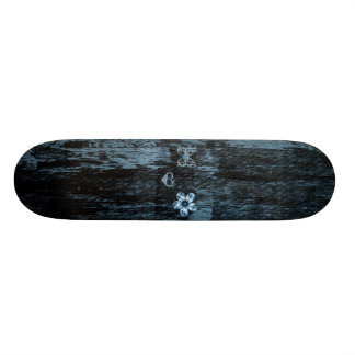 meisjes blauw grunge skateboard