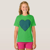 Meisjes Blauw Pastel Hart T-shirt (Voorkant volledig)