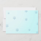 Meisjes Blauw Schaatsen Schaats Sneeuwvlok Uitnodi Kaart (Achterkant)