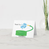 Meisjes Blauw Zwembad Feestslang Dank u kaart (Achterkant)