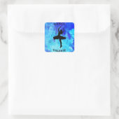 Meisjes Blauwe Galaxy Dans Stickers met Naam (Tas)