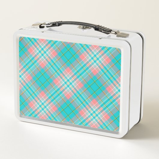 Meisjes  Blauwgroen Blauw en Roze Plaid Kinder (Achterkant)