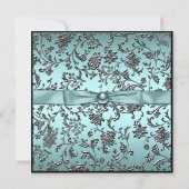 Meisjes Blauwgroen Blauw Foto Afstuderen Kaart (Achterkant)