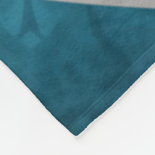 Meisjes blauwgroen grijs volleybal aangepaste naam fleece deken (Hoek)