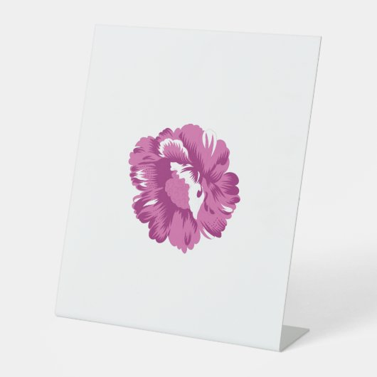 Meisjes, Bleek Megenta, koninklijke gezondheid Reclamebord Met Voetstuk (Voorkant)