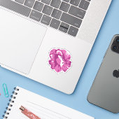 Meisjes, Bleek Megenta, koninklijke gezondheid Sticker (Laptop met iPhone)