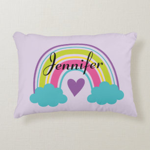 Meisjes Bleek Paarse Regenboog Kinderkamer Accent Kussen