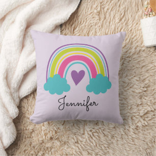 Meisjes Bleek Paarse Regenboog Kinderkamer Kussen