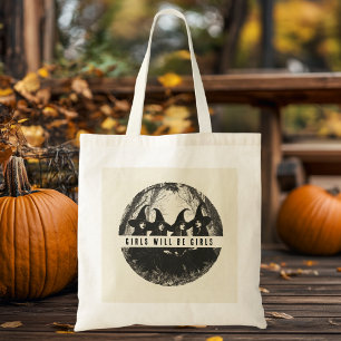 "Meisjes blijven meisjes Mooie heks-thema Hallow Tote Bag