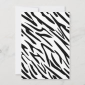 Meisjes Bling Glitter Zebradruk Feest Uitnodiging (Achterkant)