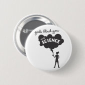 Meisjes blinken je uit met wetenschap ronde button 5,7 cm (Voorkant /achterkant)
