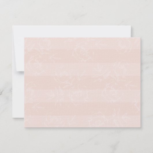 Meisjes Bloemen Roze Doop Uitnodiging (Achterkant)