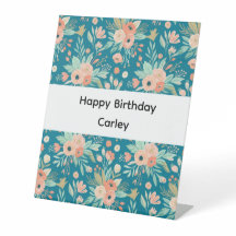 Meisjes bloemrijke verjaardag bord