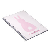 Meisjes Blos Roze Konijn Notitieboek (Rechterzijde)