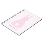 Meisjes Blos Roze Konijn Notitieboek (Linkerzijde)