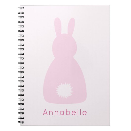 Meisjes Blos Roze Konijn Notitieboek (Voorkant)
