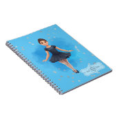Meisje's Blue balletdanser Notitieboek (Rechterzijde)