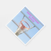 Meisjes Blue Sky Verjaardag Party Basketbal Hoop Servet (Hoek)