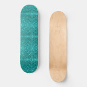 Meisjes Blue Sparkle Persoonlijk Skateboard (Voorkant)