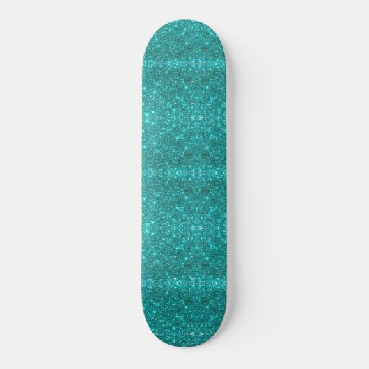 Meisjes Blue Sparkle Persoonlijk Skateboard (Voorkant)