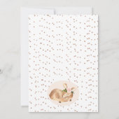 Meisjes Blush Bloemen Oh Herten Baby shower Uitnod Kaart (Achterkant)