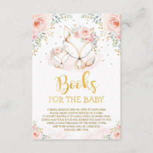Meisjes Blush Floral Fox mammie & Cub Books for Ba Informatiekaartje