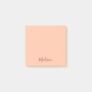 Meisjes Blush Pink Burgundy Script op maat  Post-it® Notes