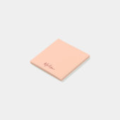 Meisjes Blush Pink Burgundy Script op maat  Post-it® Notes (Schuin)