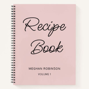 Meisjes Blush Pink Cookbook Personalized Recipe Notitieboek