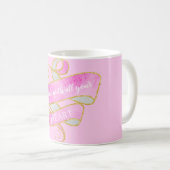 Meisjes Blush Pink Gold Glitter Sparkle Heart Koffiemok (Voorkant rechts)