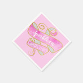 Meisjes Blush Pink Gold Glitter Sparkle on, Darlin Servet (Hoek)