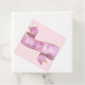 Meisjes  Blush Pink Hallo Goudlint Bedankjes Labels (In situ)