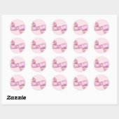 Meisjes Blush Pink Hallo Goudlint Ronde Sticker (Vel)