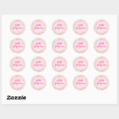 Meisjes  Blush Pink Hallo Prachtige Gold Wreath Ronde Sticker (Vel)