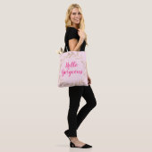 Meisjes  Blush Pink Hallo Prachtige Gold Wreath Tote Bag (Op model)