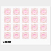 Meisjes  Blush Pink Hallo Prachtige Gold Wreath Vierkante Sticker (Vel)