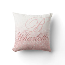 Meisjes Blush Roze Monogram Initiaal Naam