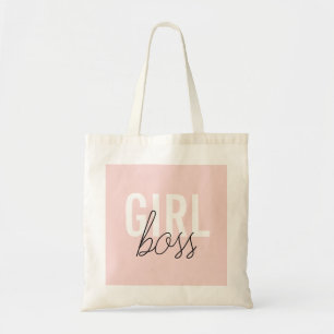 Meisjes blush typografie script, baas tote bag