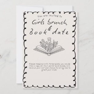 Meisjes Boek Afspraak uitnodiging