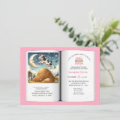Meisjes Boek Thema Baby shower Koe Over The Moon Kaart (Staand voorkant)