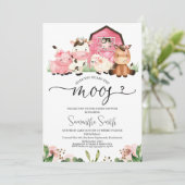 Meisjes Boerderij hebben je het Baby shower van de Kaart (Staand voorkant)