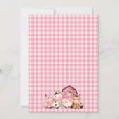 Meisjes Boerderij hebben je het Baby shower van de Kaart (Achterkant)