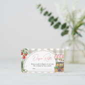 Meisjes boeren markt lokaal geteelde luier Raffle Informatiekaartje (Staand voorkant)