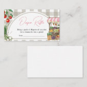 Meisjes boeren markt lokaal geteelde luier Raffle Informatiekaartje (Voorkant / Achterkant)